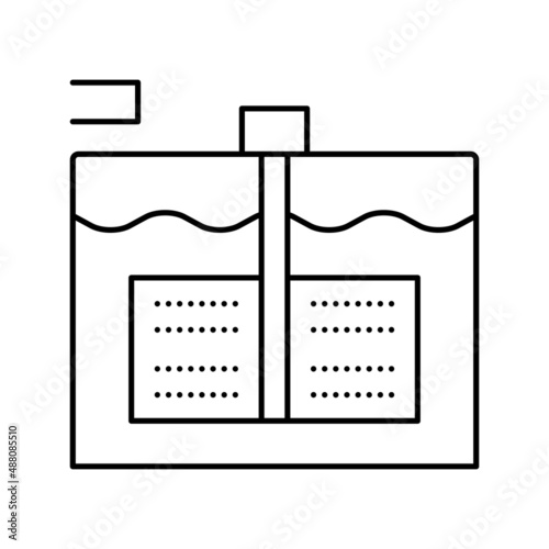 paper make equipment line icon vector illustration