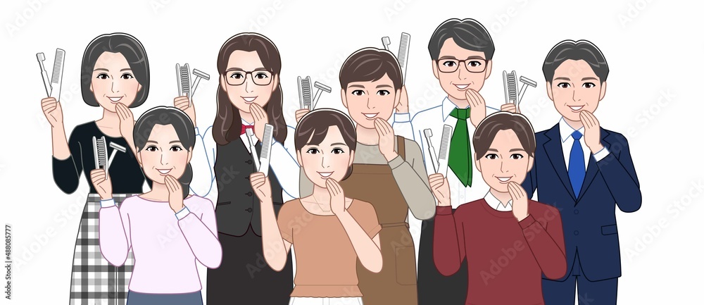 Obraz premium お酒を持っている人々