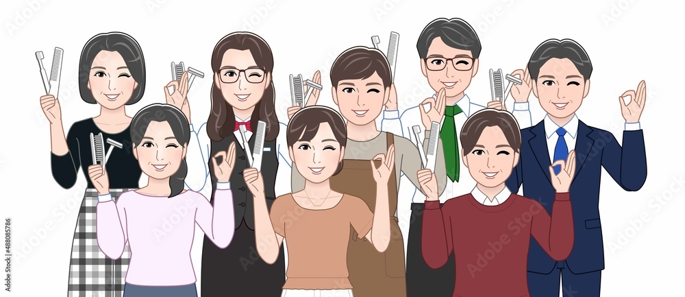 Obraz premium お酒を持っている人々