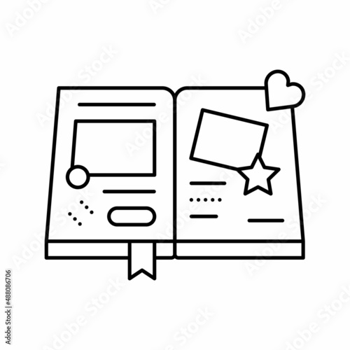 craftbooking line icon vector isolated isolated illustration