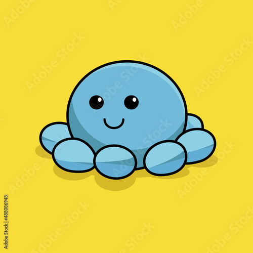 cute and adorable blue octopus doll