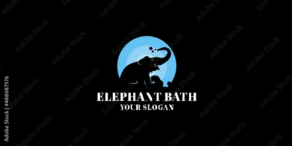 elephant bath logo design inspiration