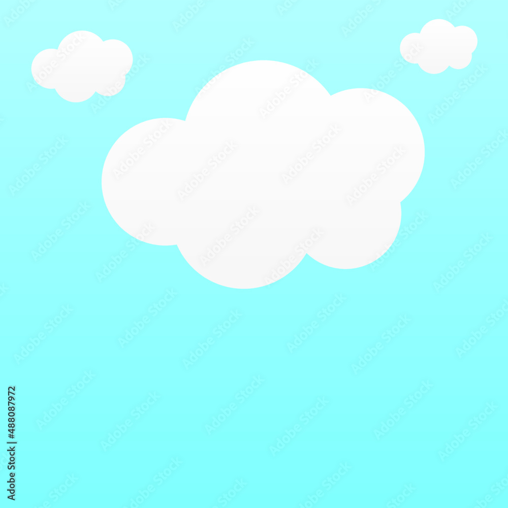 Cloud. Abstract white cloudy set isolated on blue background. Vector illustration. Cloud. Abstract white cloudy set isolated on blue background. Vector illustration.