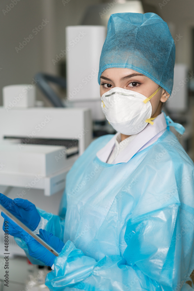 Female scientist in the laboratory. Female scientist in the laboratory.