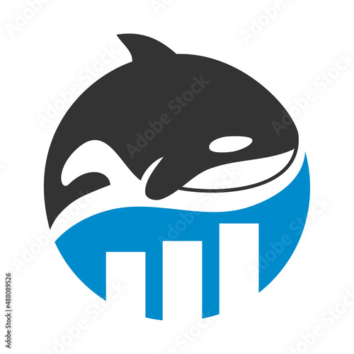 whale killer business capital Icon Illustration Brand Identity