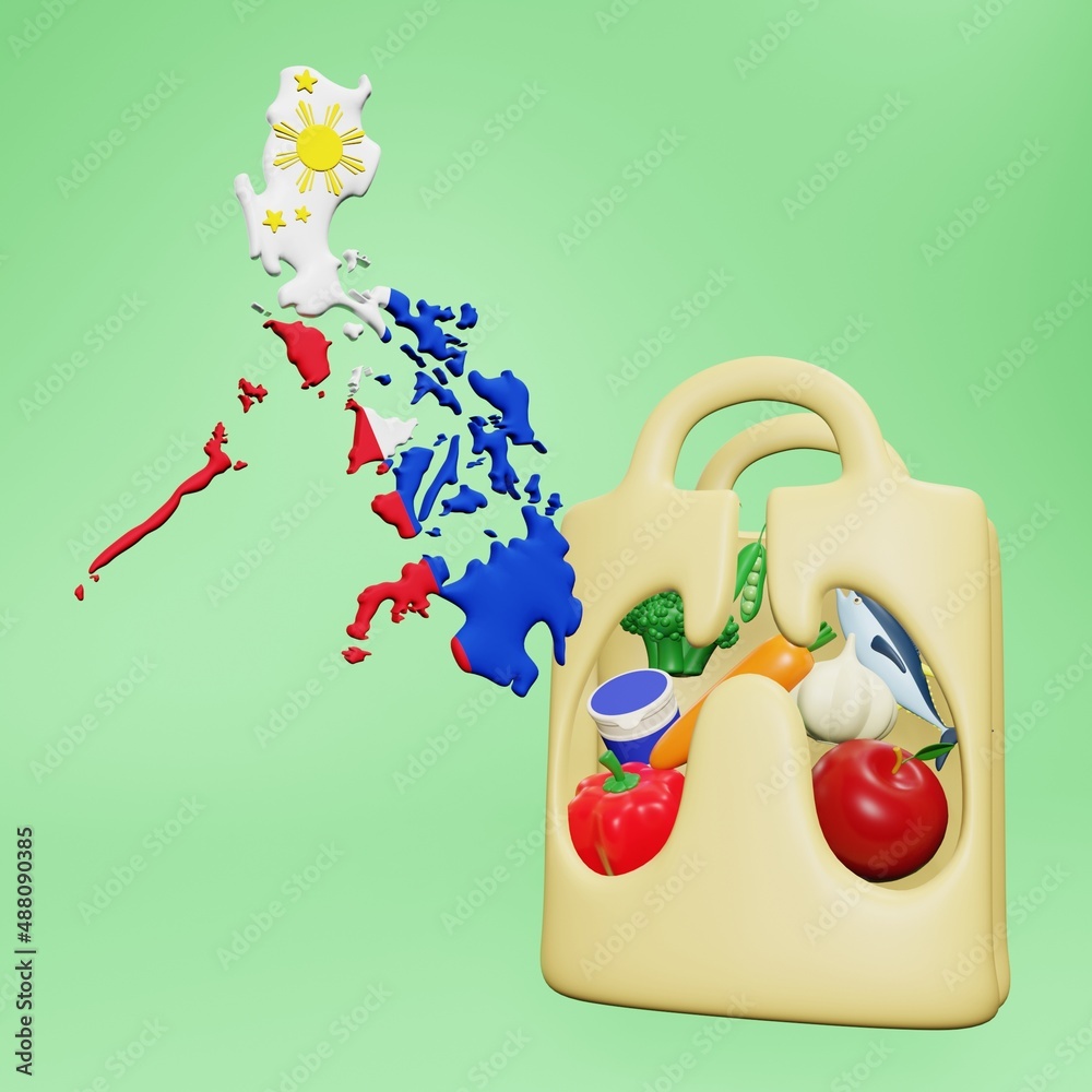 3d rendering of the need and consumption of nutrients for a healthy lungs in Philipines