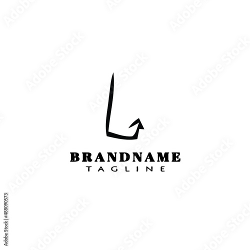 Free Download arrow logo icon design template cartoon black isolated vector illustration - GFXLoad