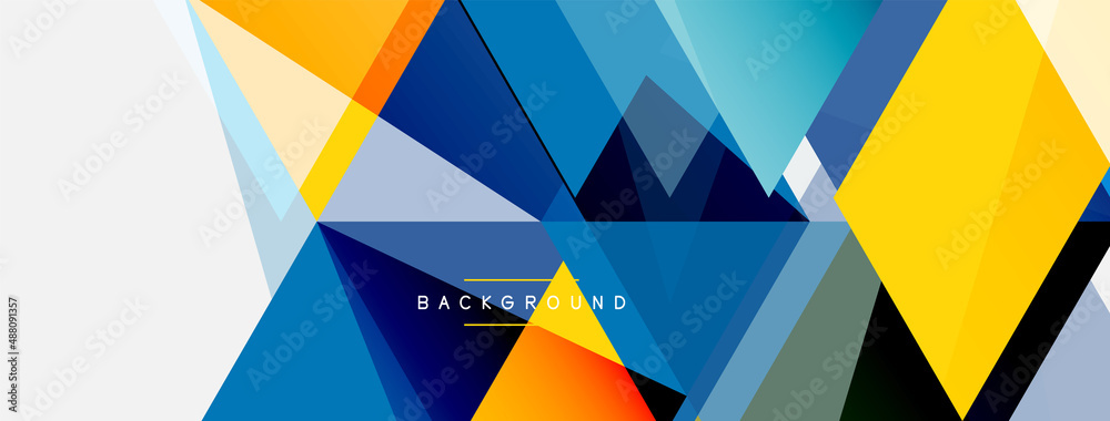 Mosaic triangles geometric background. Techno or business concept, pattern for wallpaper, banner, background, landing page Mosaic triangles geometric background. Techno or business concept, pattern for wallpaper, banner, background, landing page