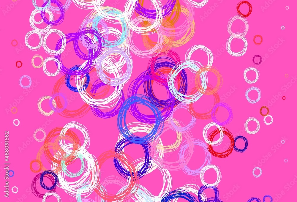 Fototapeta premium Light Blue, Yellow vector texture with disks.