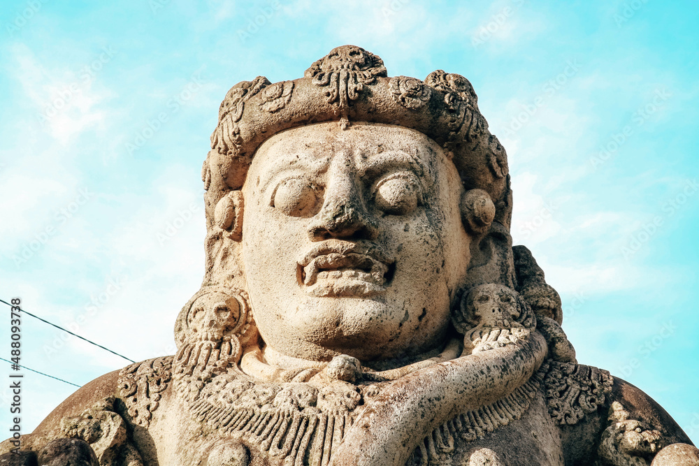 Ancient historical statue of Singosari Kingdom in Singosari, East Java, Indonesia