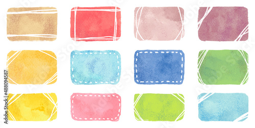 Watercolor vector rectangles