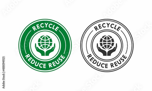 recycle reduce reuse logo template illustration