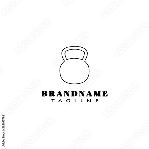 kettle bell logo icon design template vector illustration