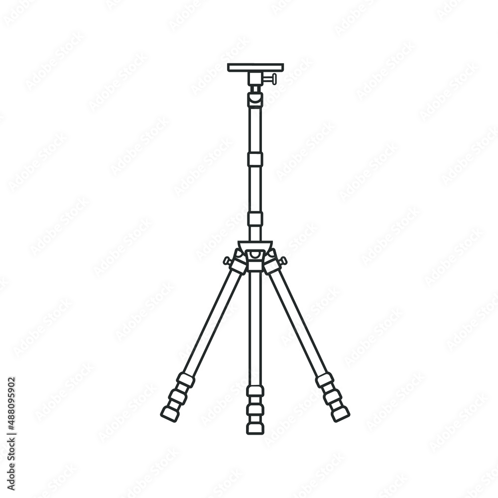 Tripod linear vector element, Illustration. Tripod linear vector element, Illustration.