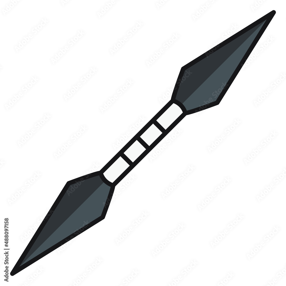 Obraz premium Illustration of Kunai design icon