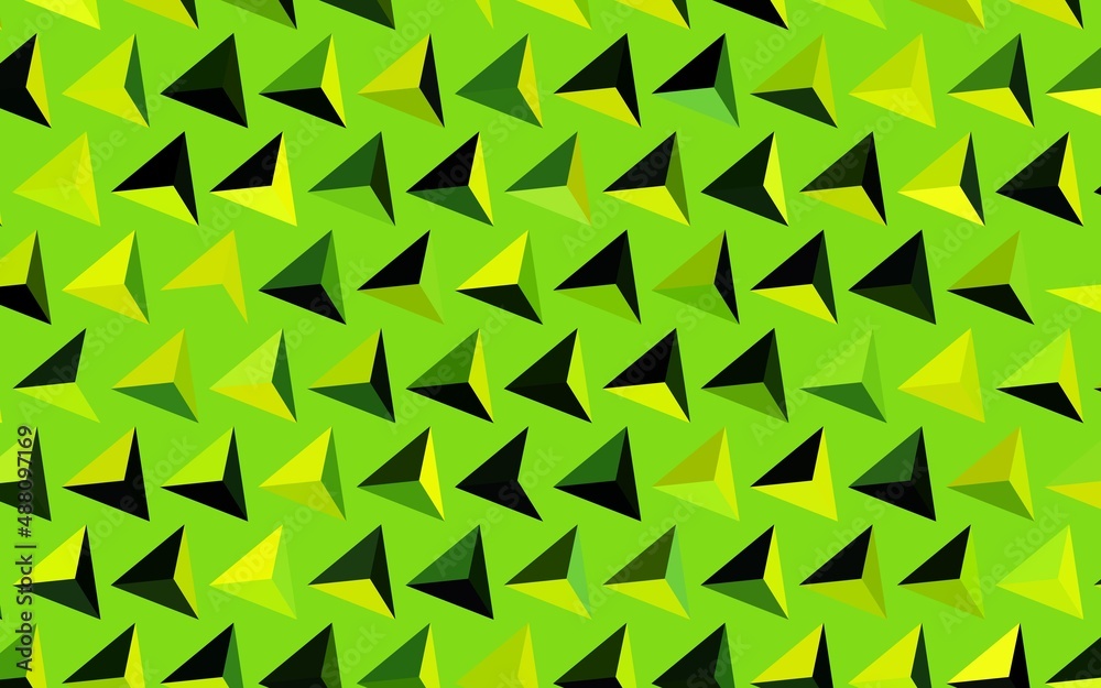 Dark Green, Yellow vector background with triangles. Dark Green, Yellow vector background with triangles.