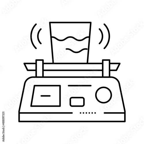 vibro sifter line icon vector isolated illustration