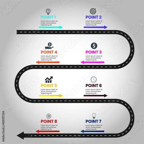 6 Point Business Infographics