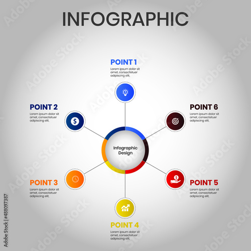 6 Point Business Infographics