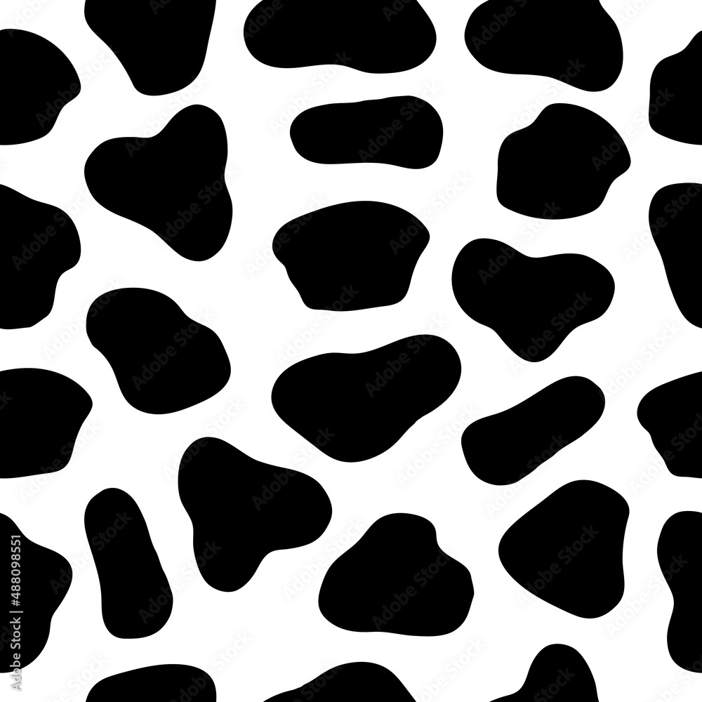 Cow seamless pattern. Cow print. Cow spots for fashion print design, web, cover. Vector and Illustration. Cow seamless pattern. Cow print. Cow spots for fashion print design, web, cover. Vector and Illustration.