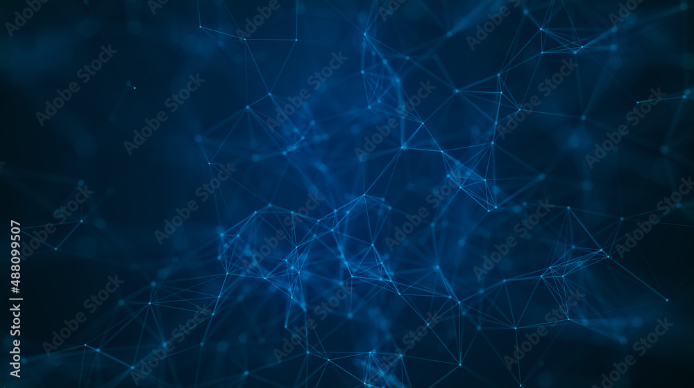 Digital plexus of lines and dots background. Connected polygons plexus abstract background. 3d illustration Digital plexus of lines and dots background. Connected polygons plexus abstract background. 3d illustration
