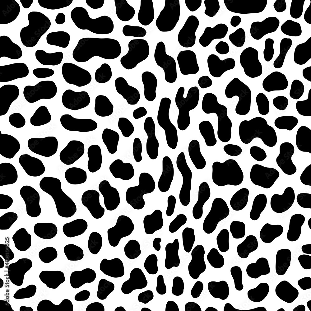 Vector black leopard print pattern animal Seamless. Leopard skin abstract  for printing, cutting and crafts Ideal for mugs, stickers, stencils, web,  cover. wall stickers, home decorate and more. Stock Vector | Adobe