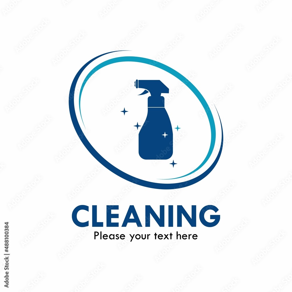 Obraz premium Cleaning design logo template illustration