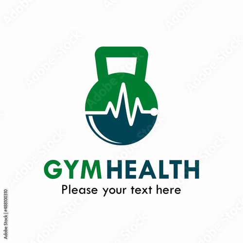 Gym health logo template illustration
