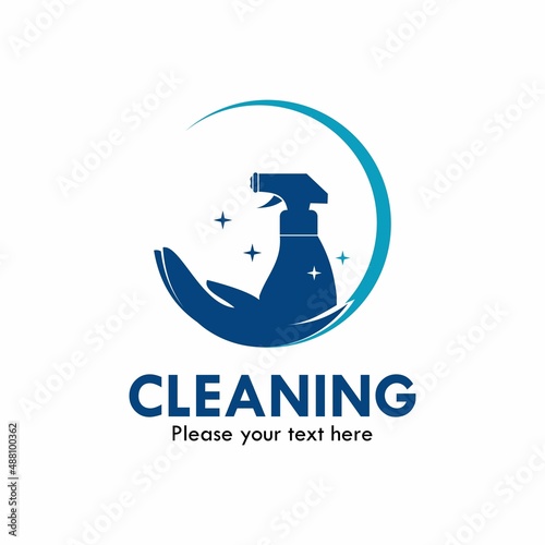Cleaning design logo template illustration