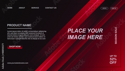 Social Media Banner Template. Sports Shopping Store. With a Modern Concept