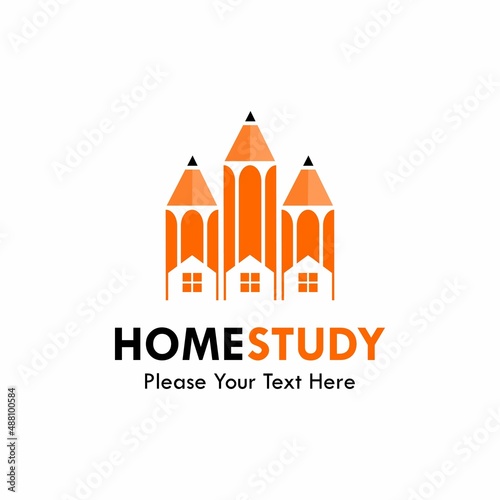 Home study logo template illustration
