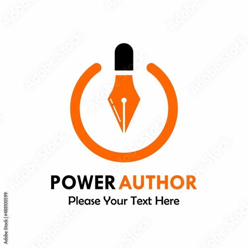 Power author logo template illustration