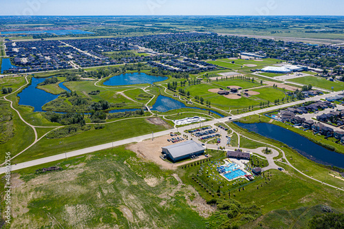 Aerial view of Martensville in central Saskatchewan photo