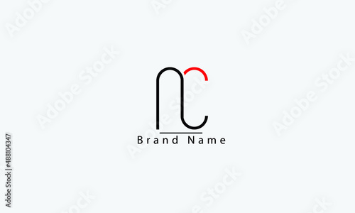 NC CN N C abstract vector logo monogram template