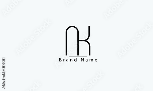 NK KN N K abstract vector logo monogram template