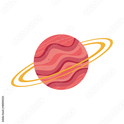 planet or sphere with orbit