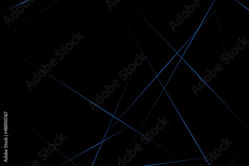Abstract black with blue lines, triangles background modern design. Vector illustration EPS 10.