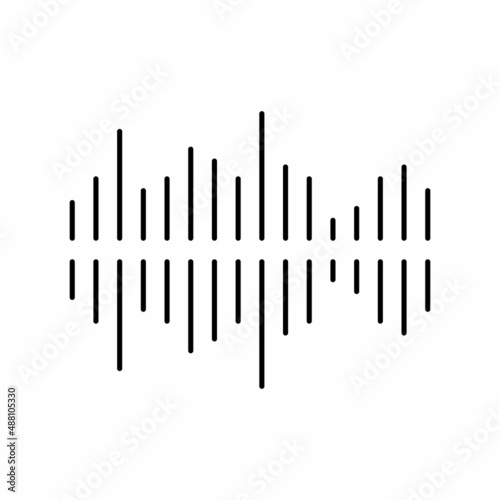 frequency noise line icon vector illustration