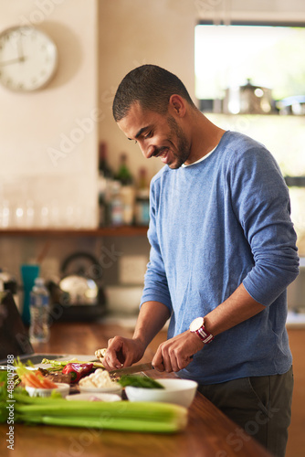 Konstfotografi Making a healthy meal from scratch