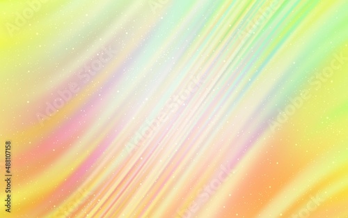 Light Green, Yellow vector texture with milky way stars.