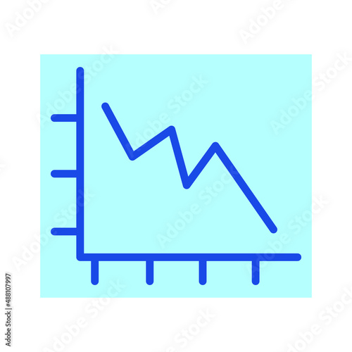 Chart Decrease Isolated Vector icon which can easily modify or edit