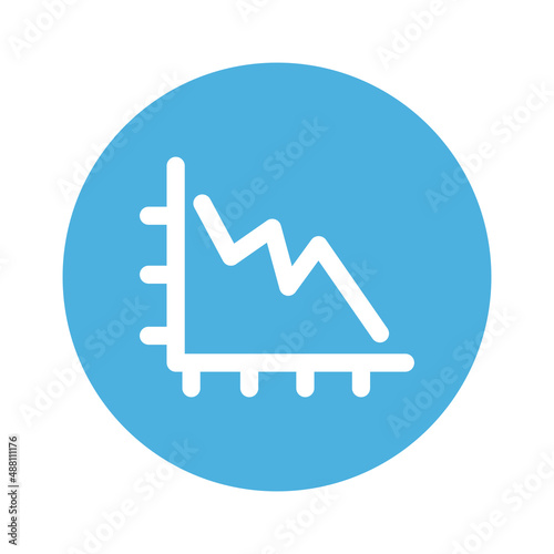 Chart Decrease Isolated Vector icon which can easily modify or edit

