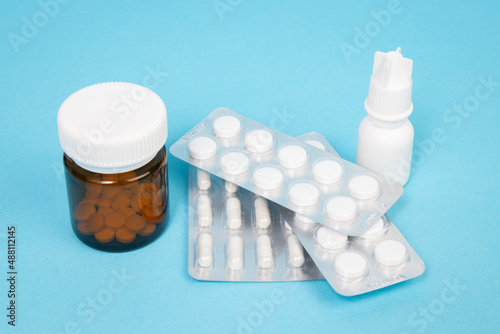 drug bottle for pills and medicamens in blister
