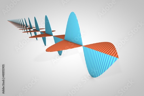 Light as wave and particle, photon illustration