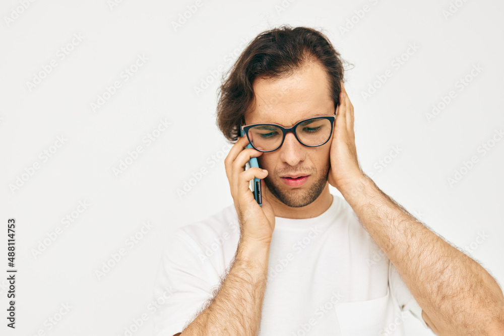 man telephone communication hand gesture isolated background man telephone communication hand gesture isolated background