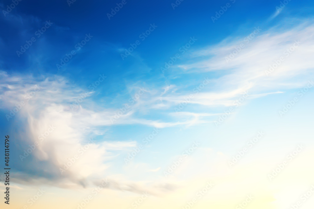 blue sky clouds background abstract skyline landscape nature paradise air