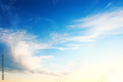 Fototapeta Naklejka Na Ścianę i Meble -  blue sky clouds background abstract skyline landscape nature paradise air