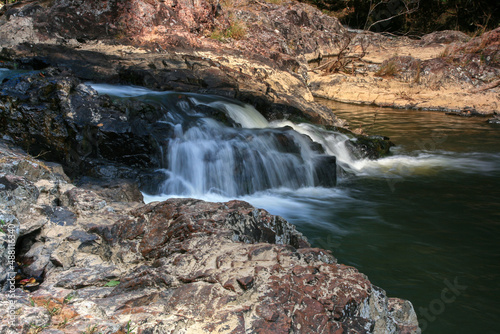 Stream in the tropical forest in Khao Yai National Park of Thailand