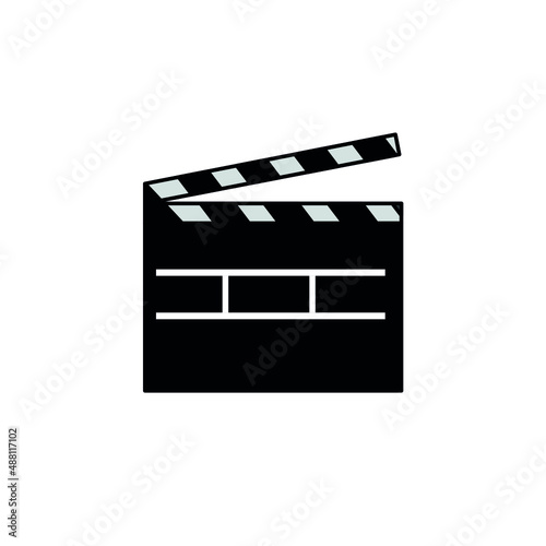 clapper film. film clapper icon
