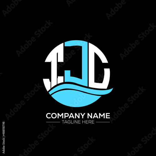 TJC logo monogram isolated on circle element design template, TJC letter logo design on black background. TJC creative initials letter logo concept. TJC letter  design. photo